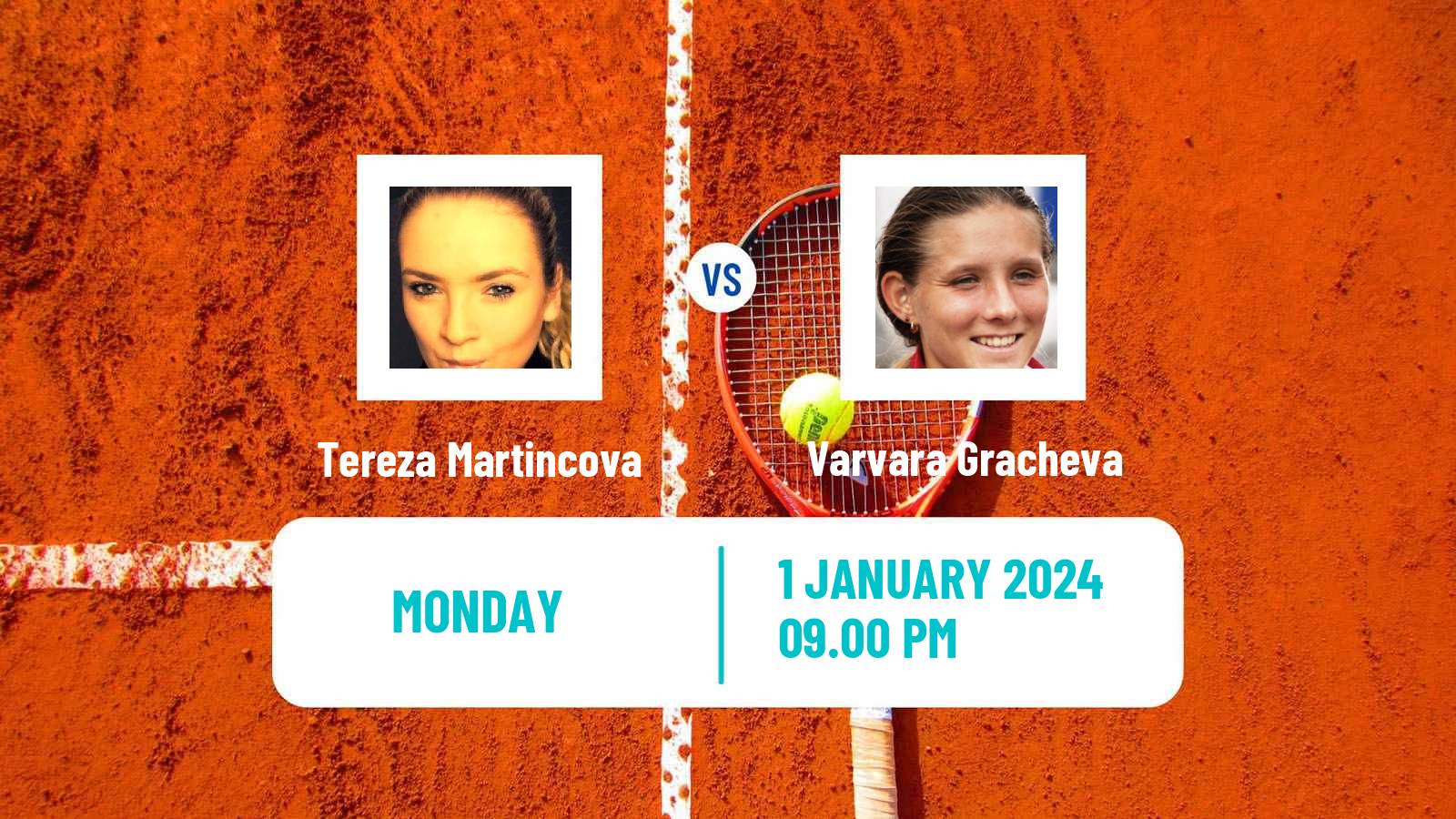 Tennis WTA Auckland Tereza Martincova - Varvara Gracheva