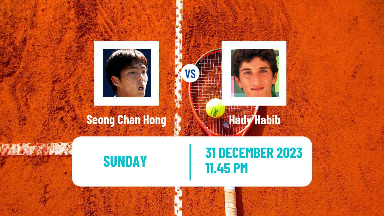Tennis Nonthaburi Challenger Men Seong Chan Hong - Hady Habib