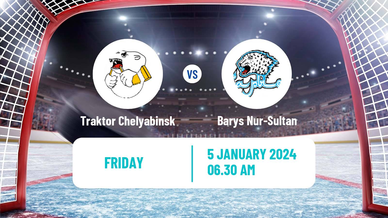 Hockey KHL Traktor Chelyabinsk - Barys Nur-Sultan