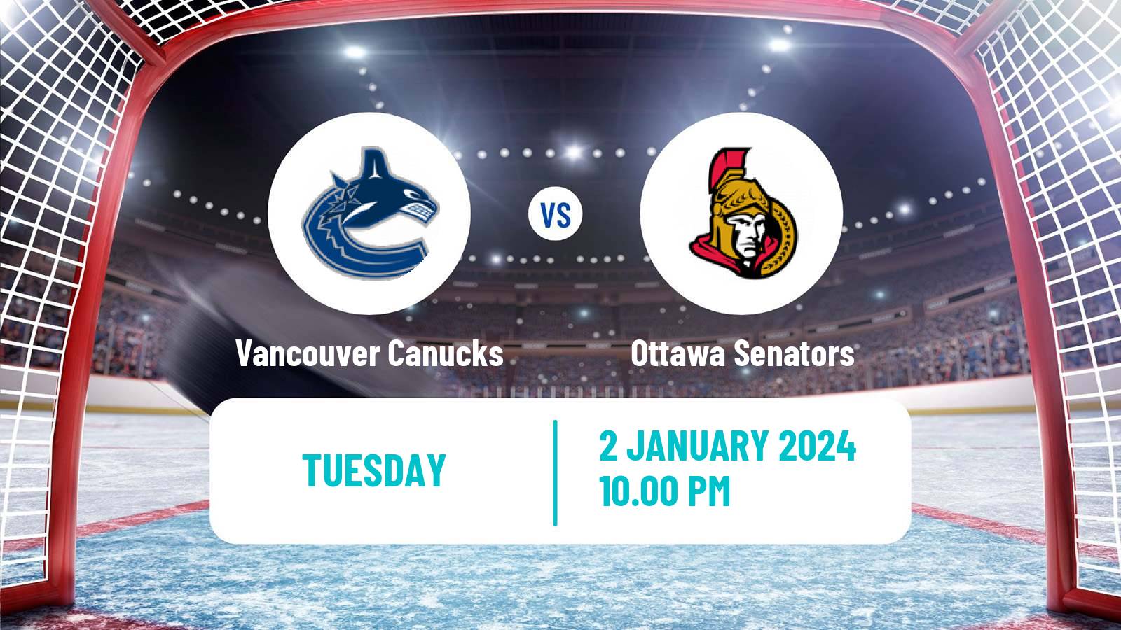 Hockey NHL Vancouver Canucks - Ottawa Senators
