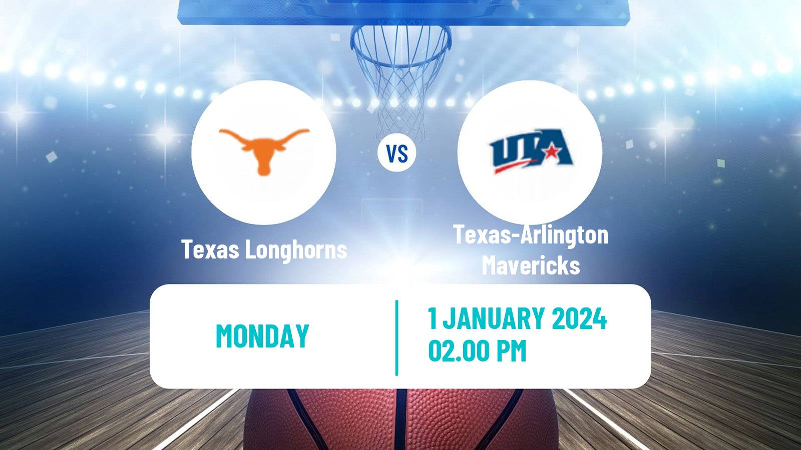 Basketball NCAA College Basketball Texas Longhorns - Texas-Arlington Mavericks