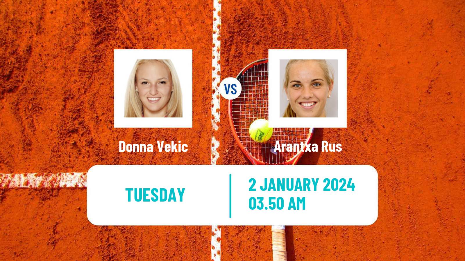 Tennis WTA United Cup Donna Vekic - Arantxa Rus