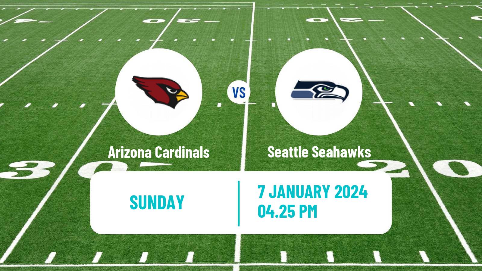 American football NFL Arizona Cardinals - Seattle Seahawks