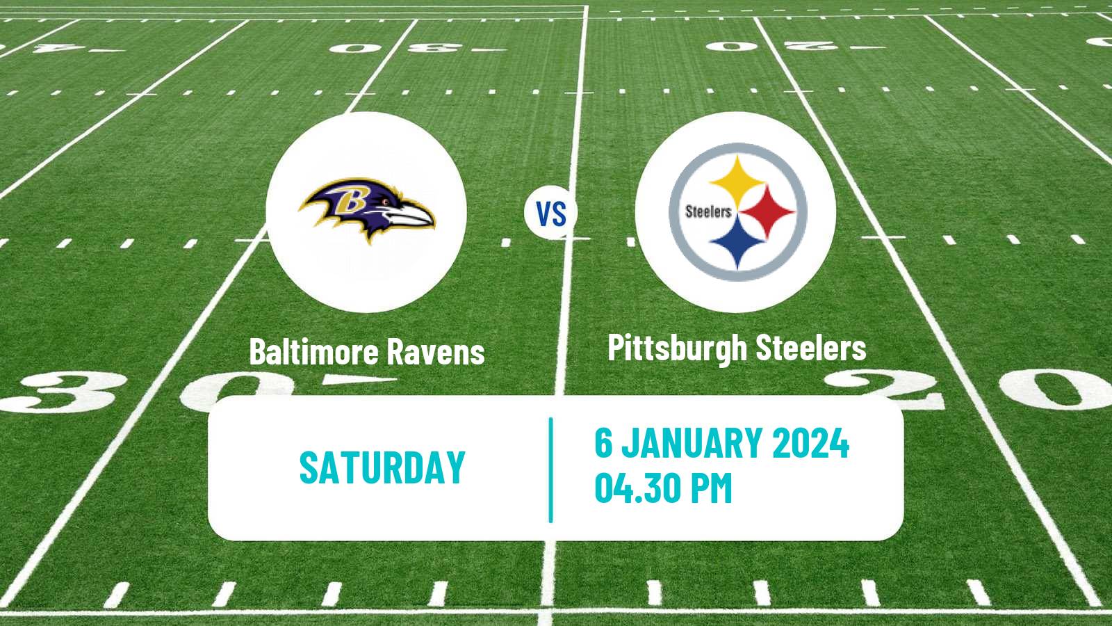 American football NFL Baltimore Ravens - Pittsburgh Steelers