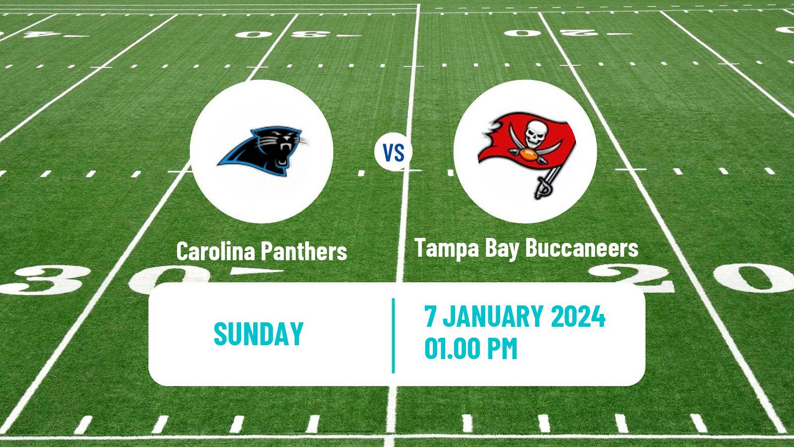 American football NFL Carolina Panthers - Tampa Bay Buccaneers
