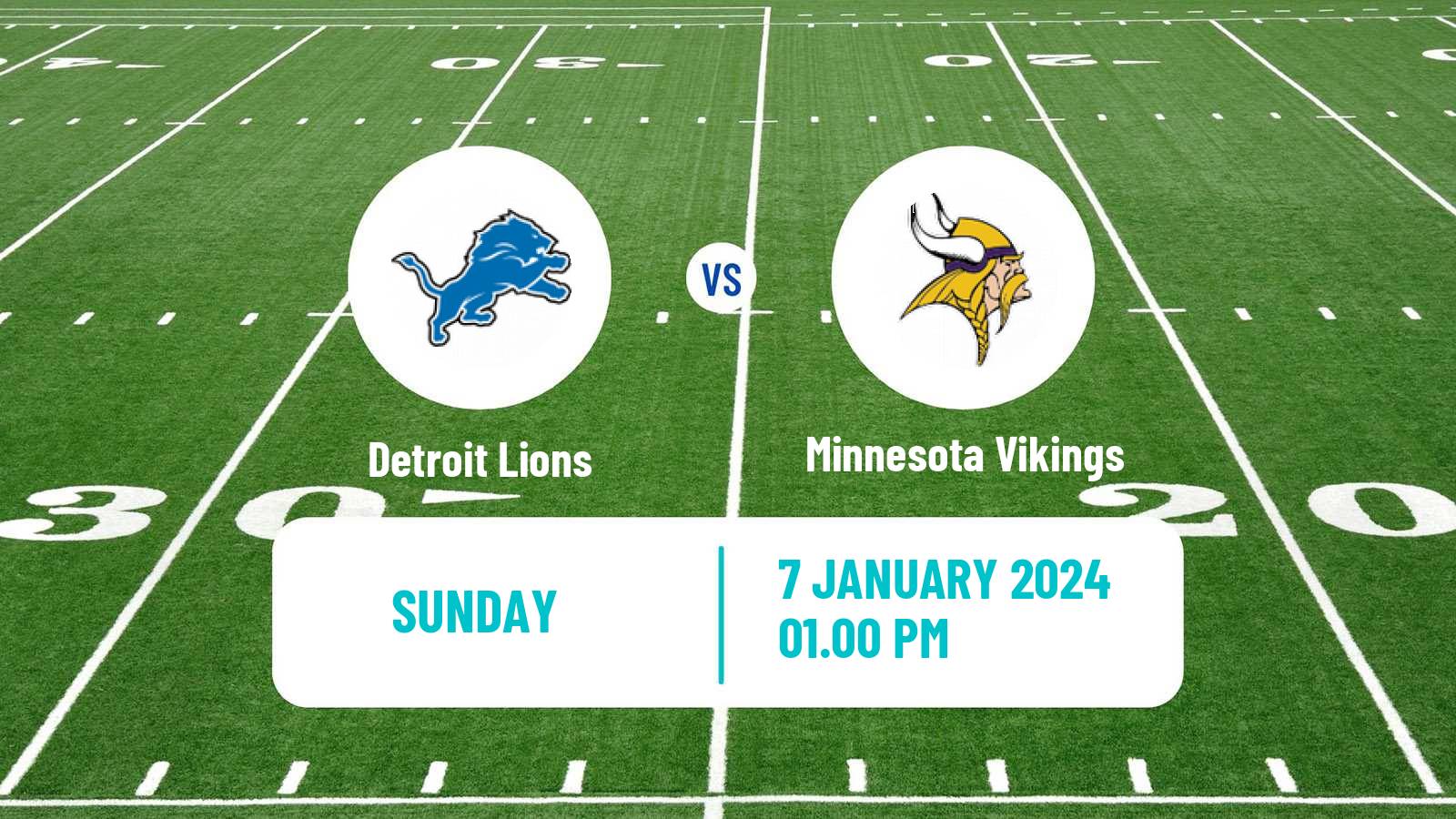 American football NFL Detroit Lions - Minnesota Vikings