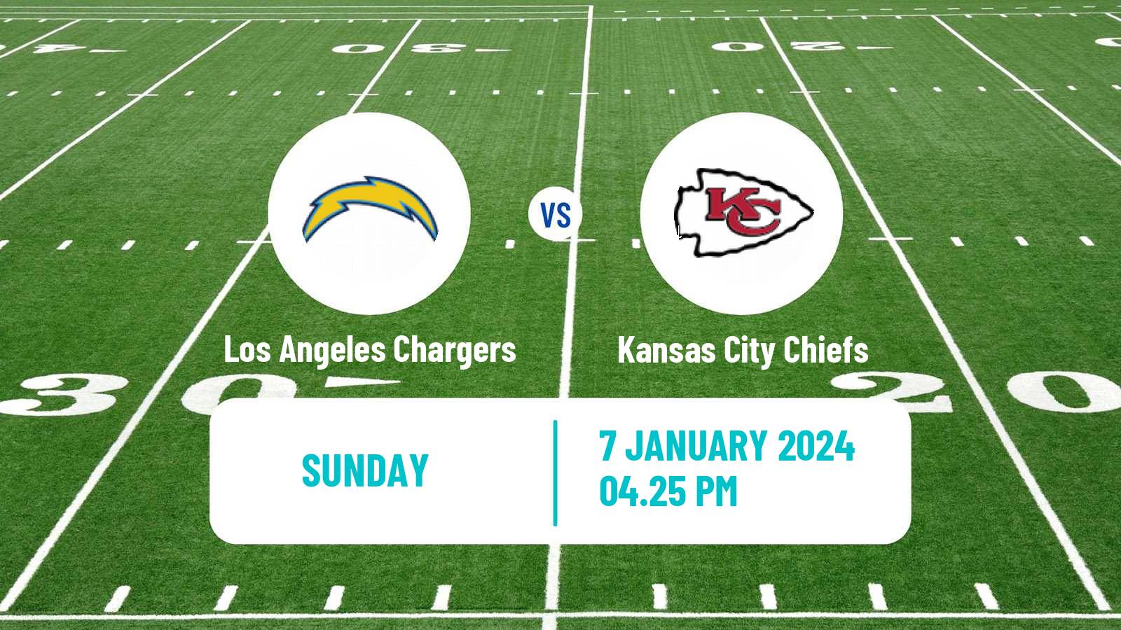 American football NFL Los Angeles Chargers - Kansas City Chiefs