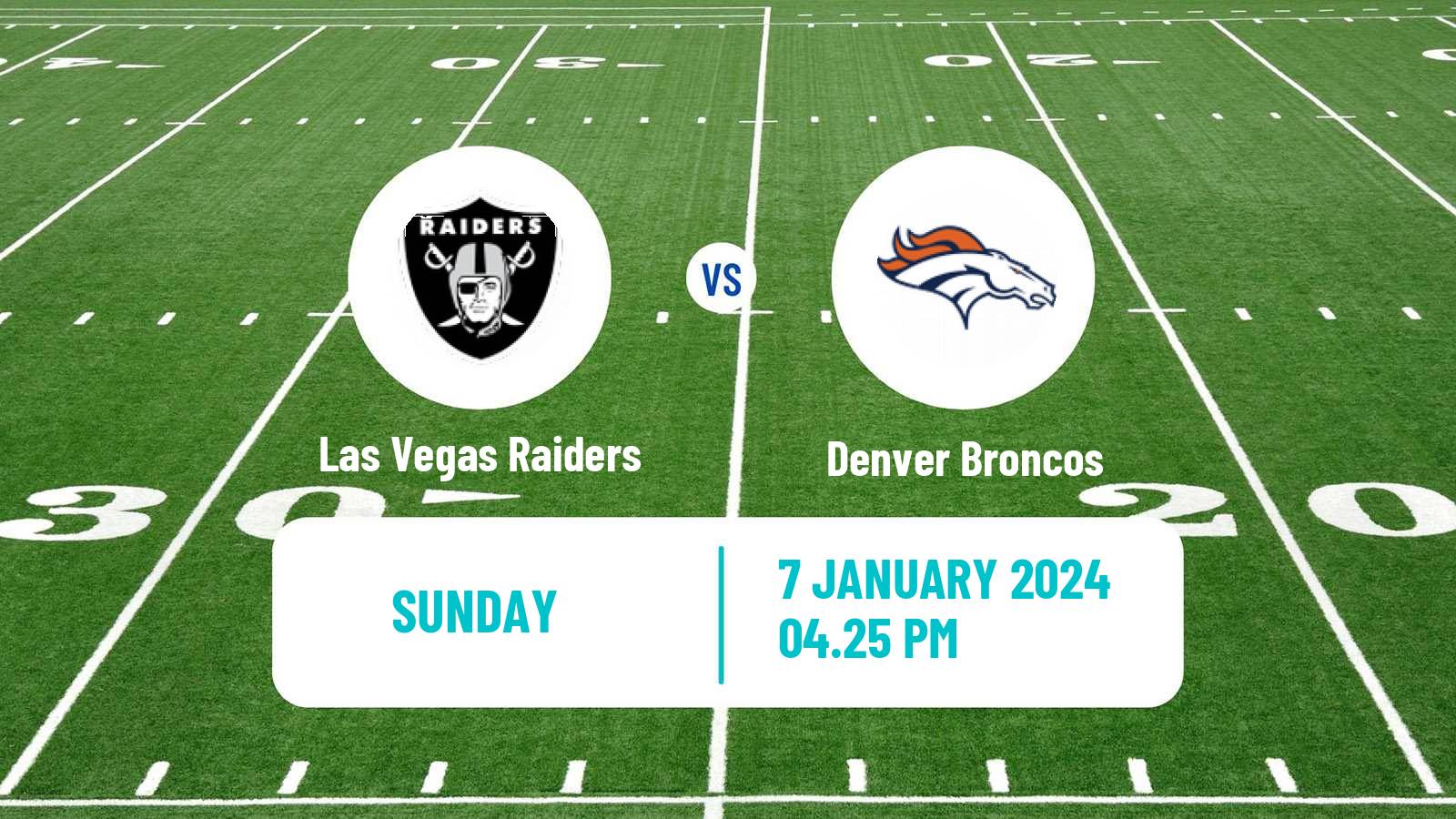 American football NFL Las Vegas Raiders - Denver Broncos