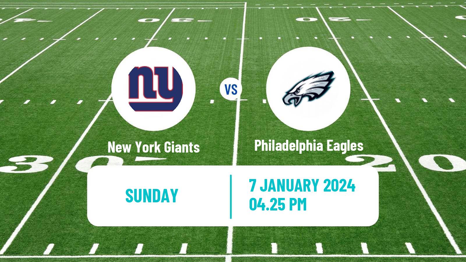 American football NFL New York Giants - Philadelphia Eagles