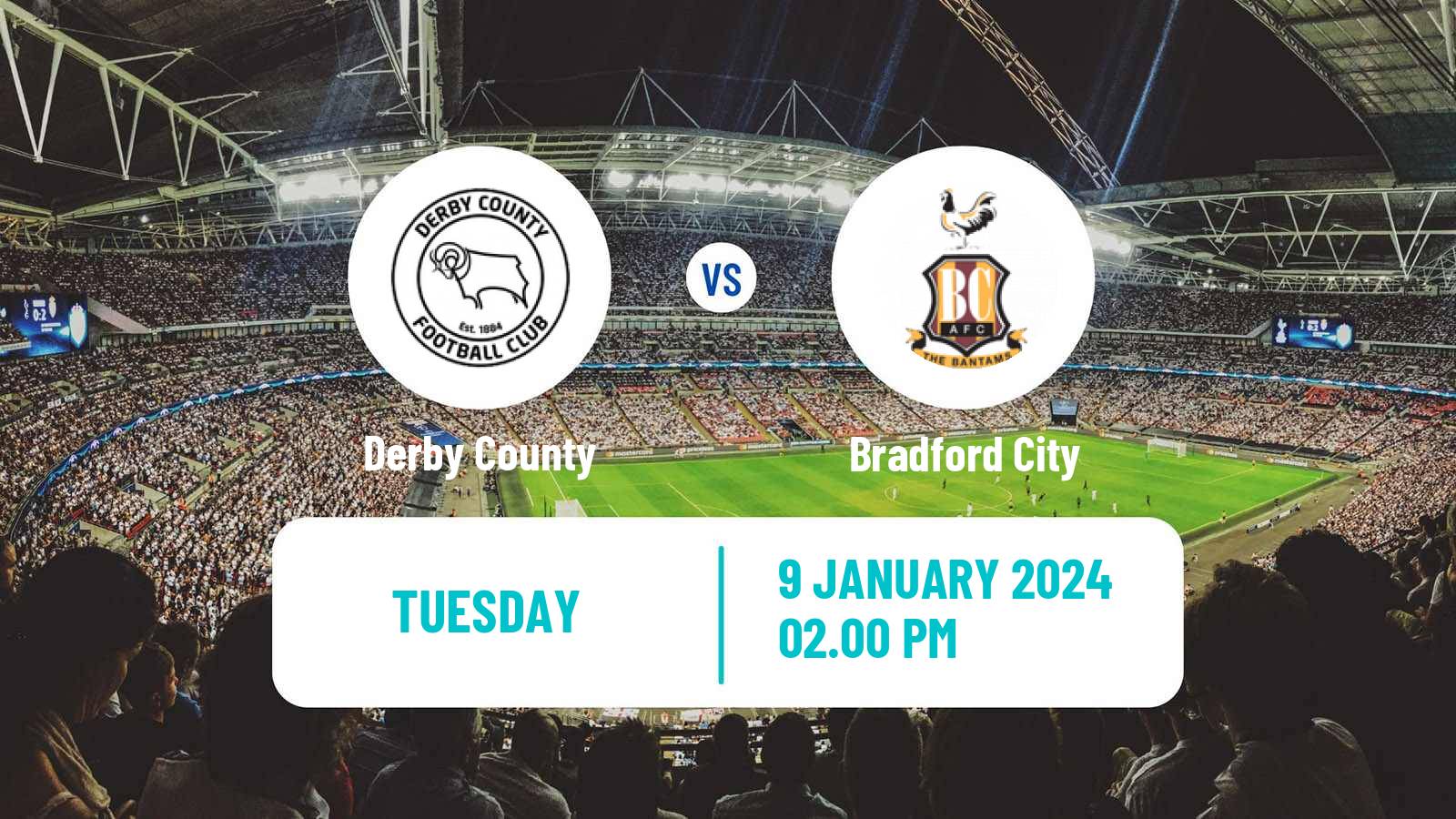 Soccer English EFL Trophy Derby County - Bradford City