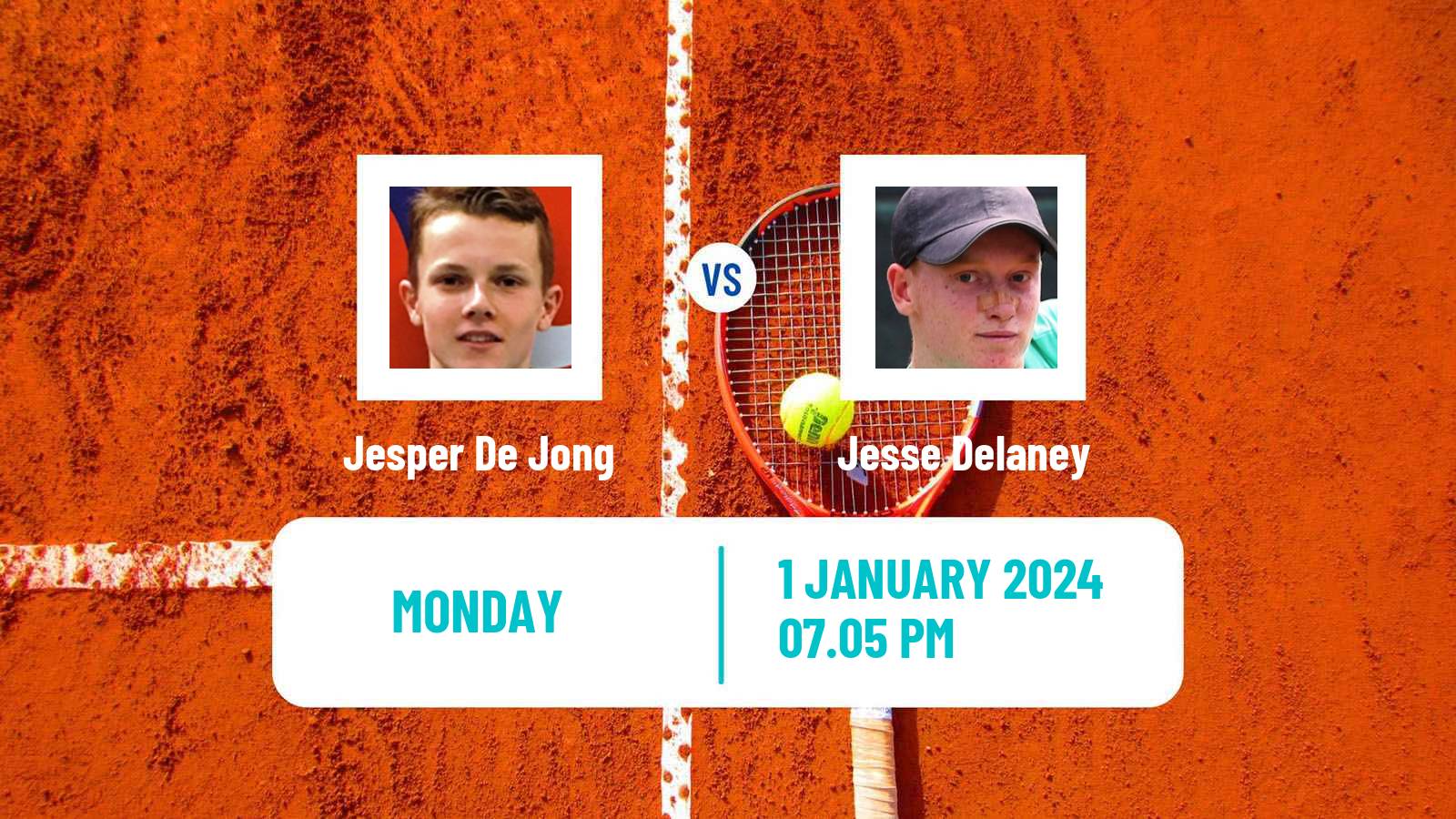 Tennis Noumea Challenger Men Jesper De Jong - Jesse Delaney