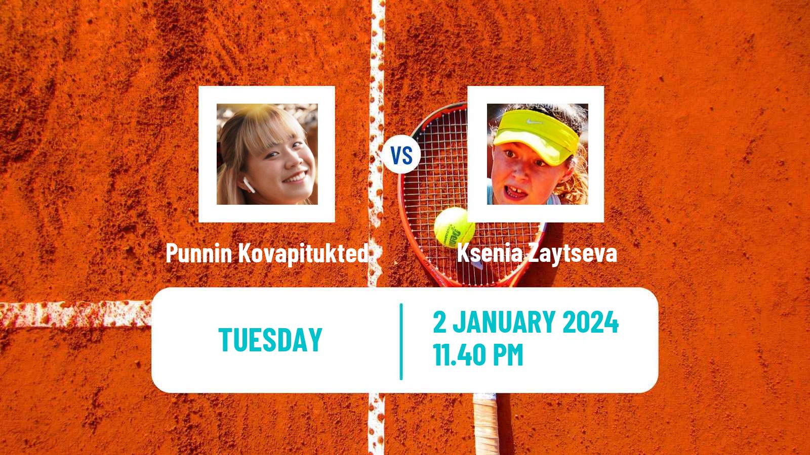Tennis ITF W50 Nonthaburi Women Punnin Kovapitukted - Ksenia Zaytseva