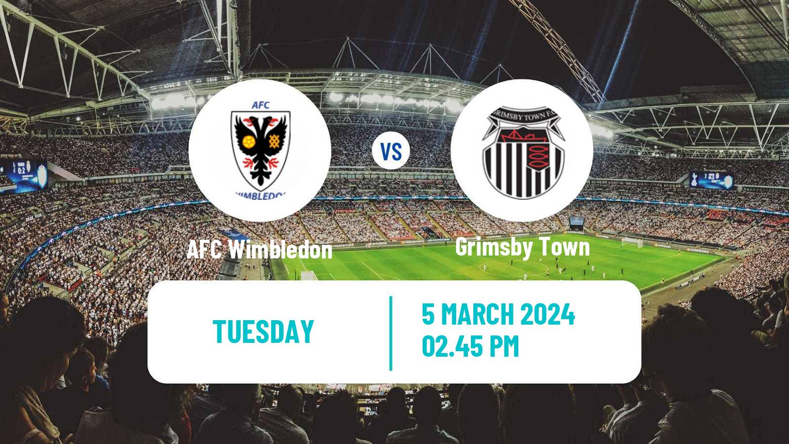 Soccer English League Two AFC Wimbledon - Grimsby Town