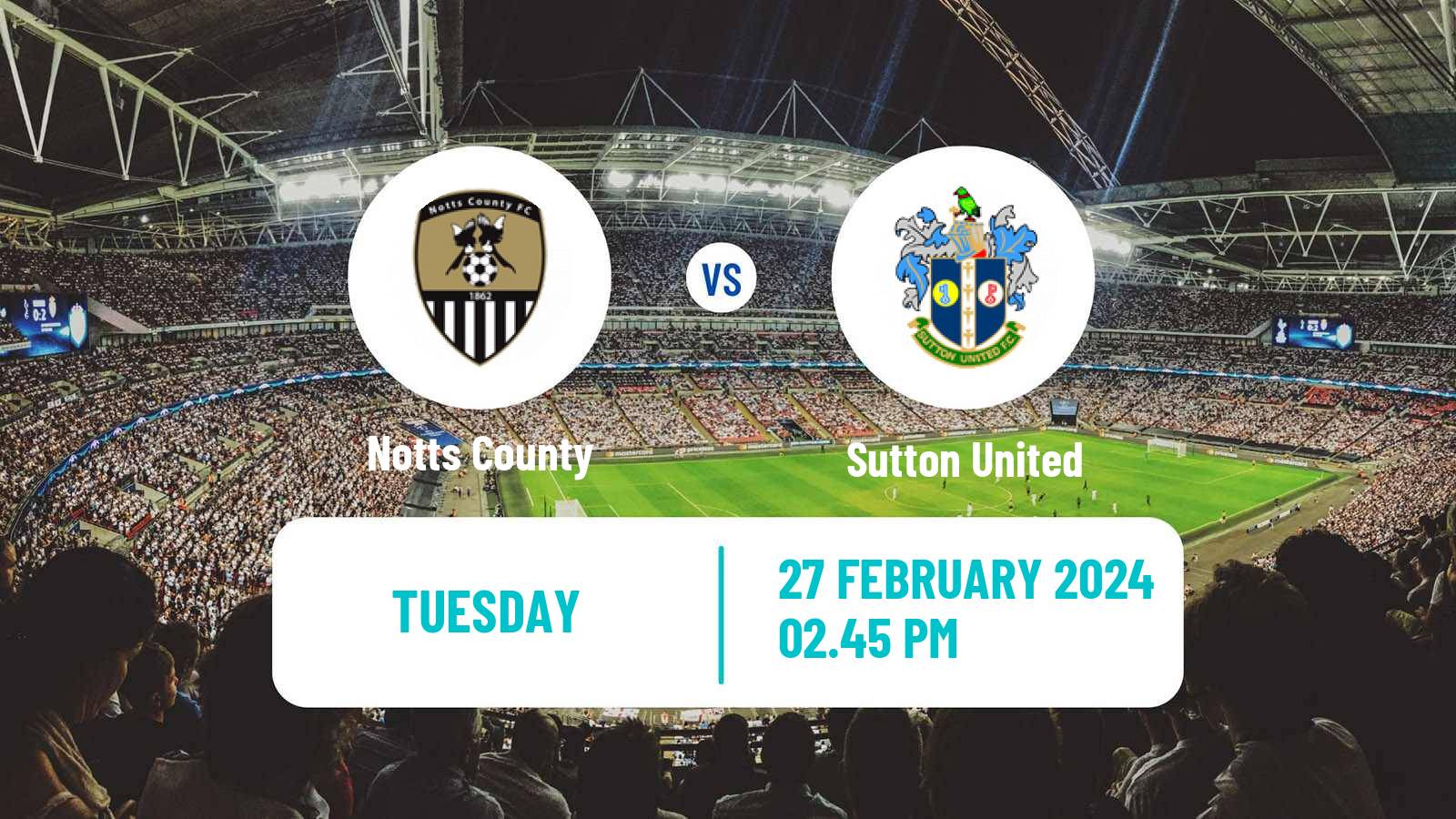 Soccer English League Two Notts County - Sutton United