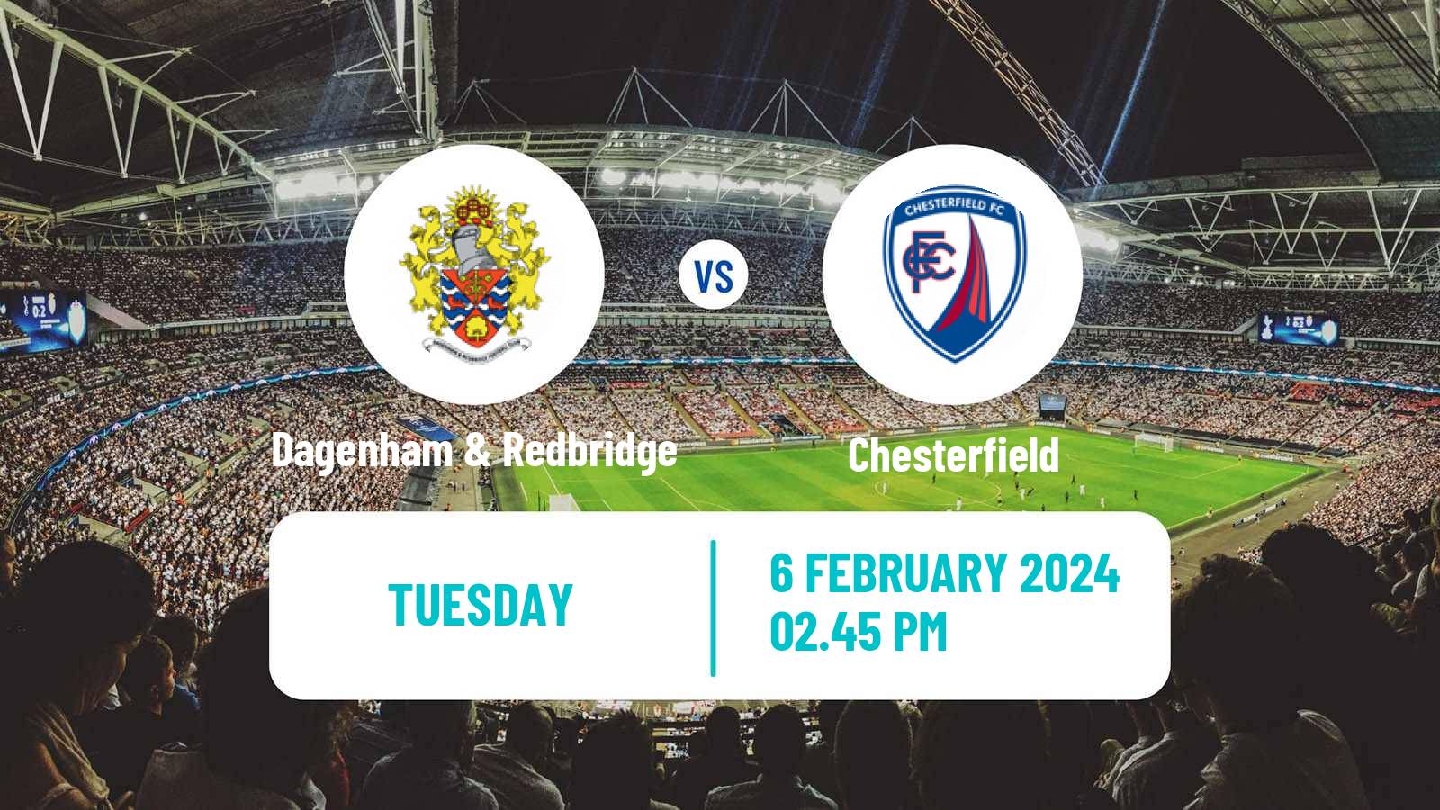 Soccer English National League Dagenham & Redbridge - Chesterfield