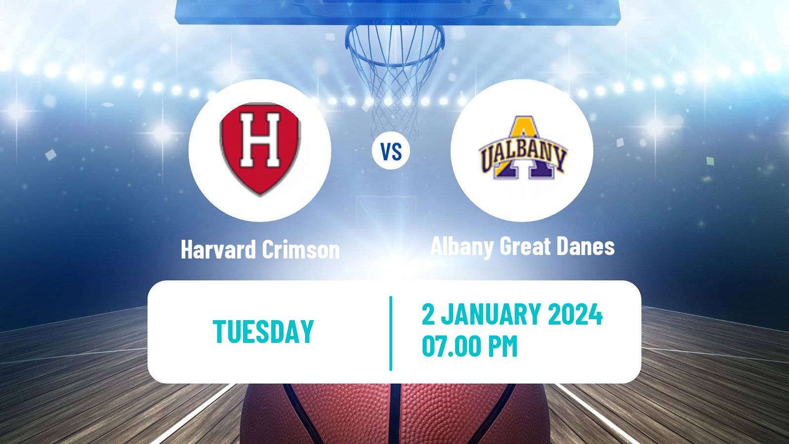 Basketball NCAA College Basketball Harvard Crimson - Albany Great Danes