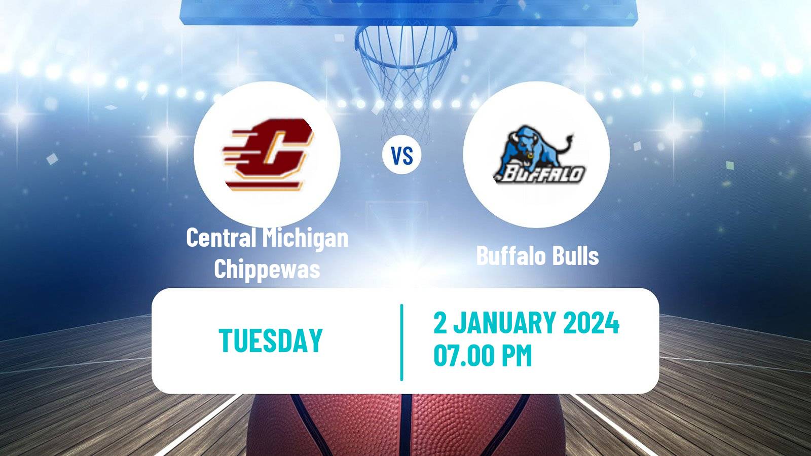 Basketball NCAA College Basketball Central Michigan Chippewas - Buffalo Bulls