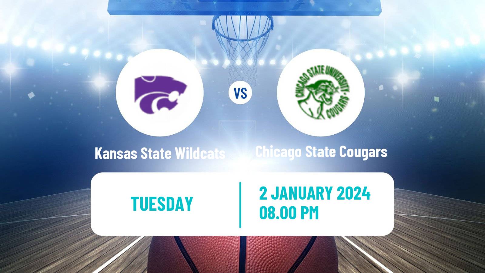 Basketball NCAA College Basketball Kansas State Wildcats - Chicago State Cougars