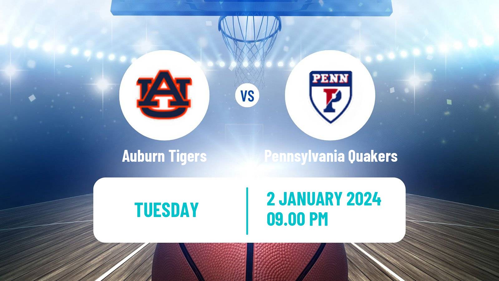 Basketball NCAA College Basketball Auburn Tigers - Pennsylvania Quakers