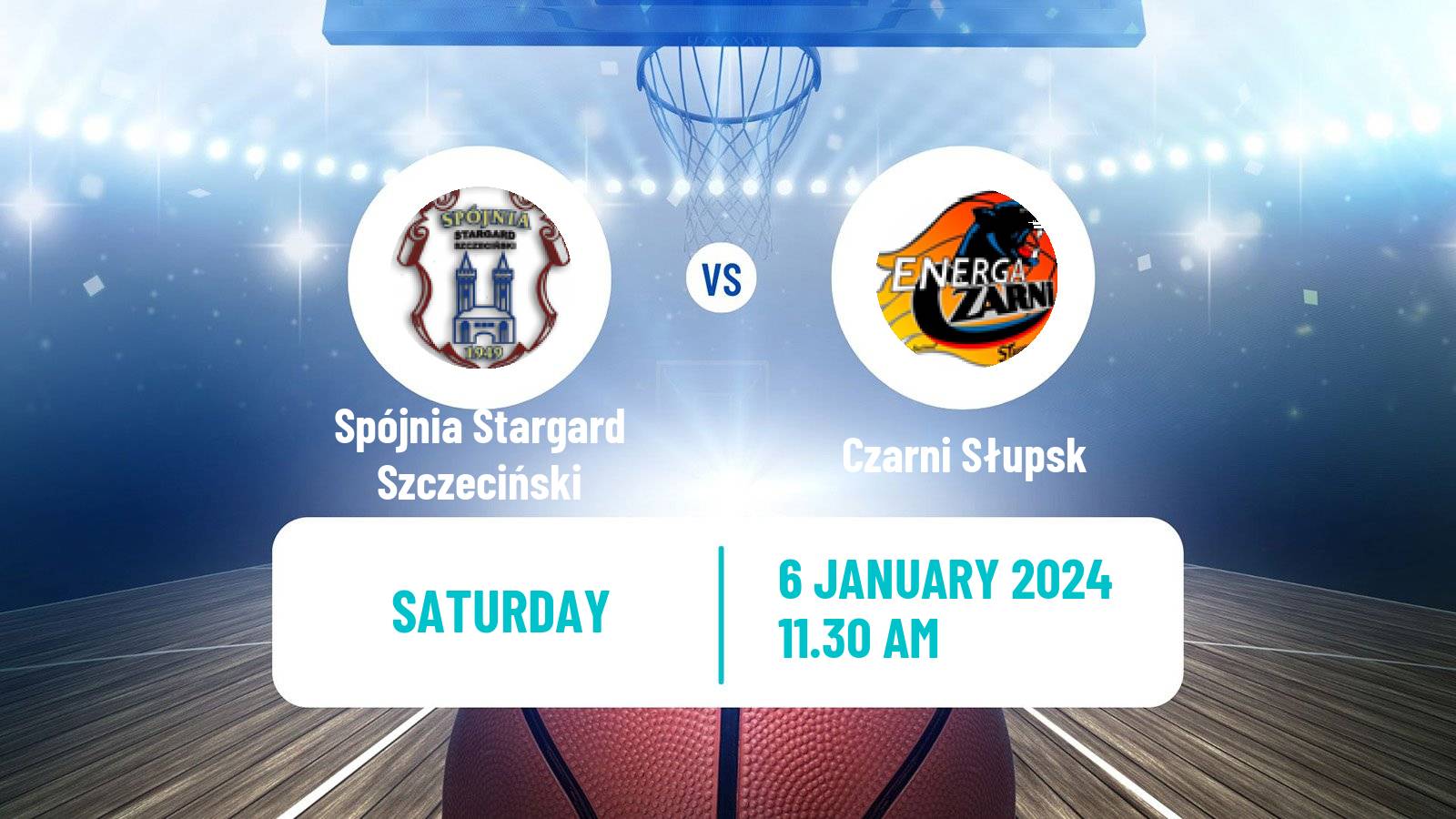 Basketball Polish Basket Liga Spójnia Stargard Szczeciński - Czarni Słupsk