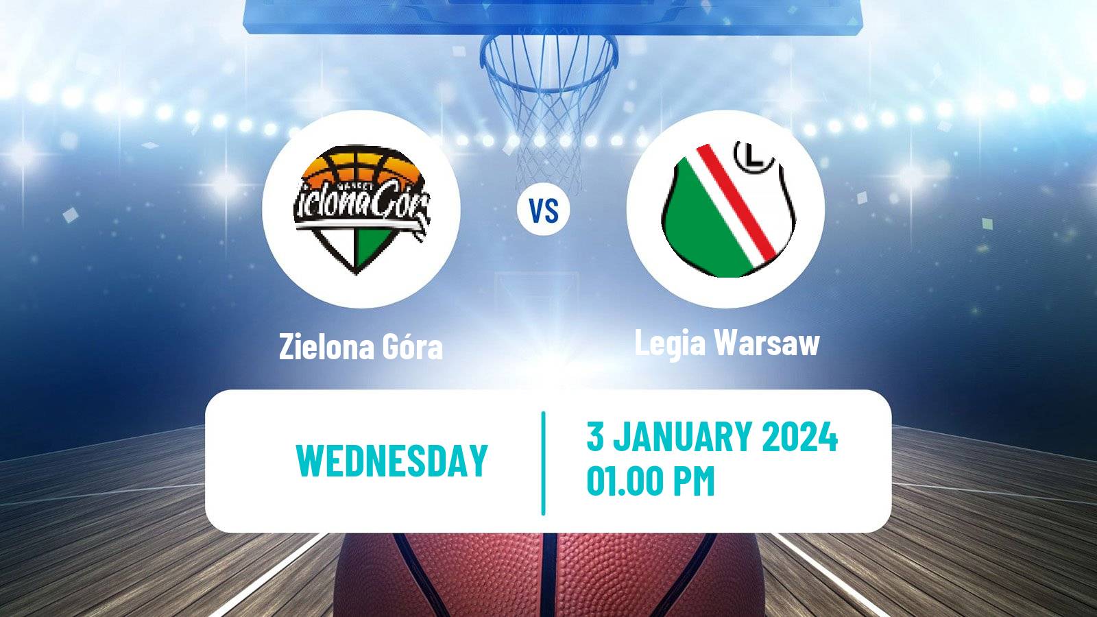Basketball Polish Basket Liga Zielona Góra - Legia Warsaw