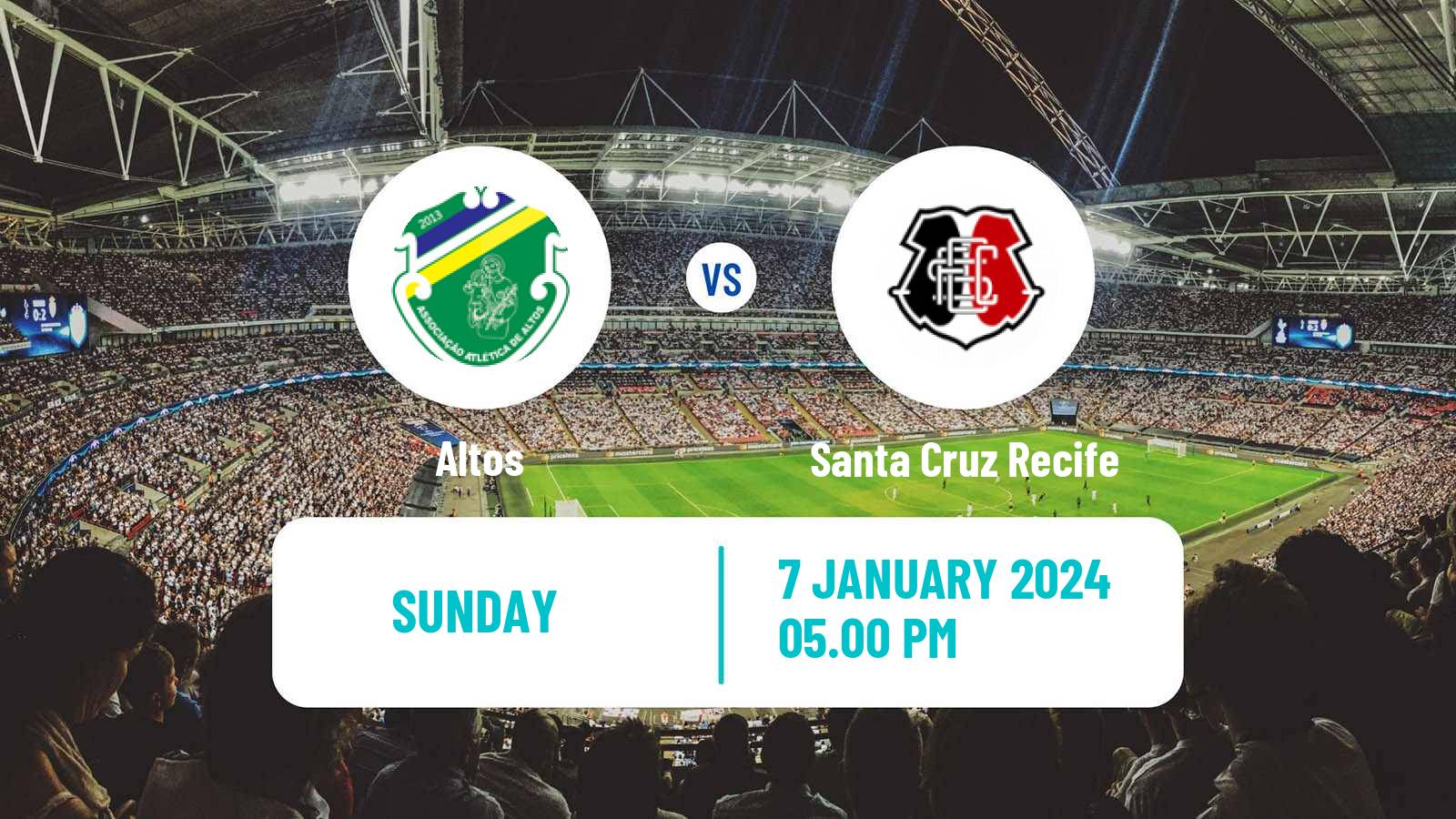 Soccer Brazilian Copa do Nordeste Altos - Santa Cruz Recife