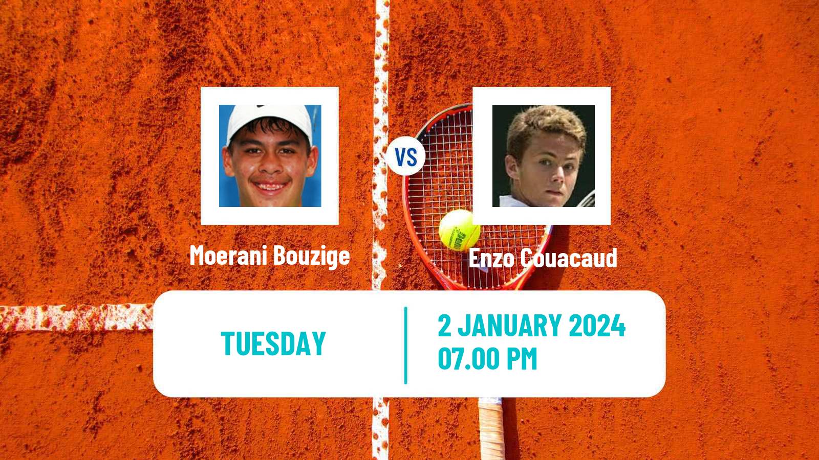 Tennis Noumea Challenger Men Moerani Bouzige - Enzo Couacaud