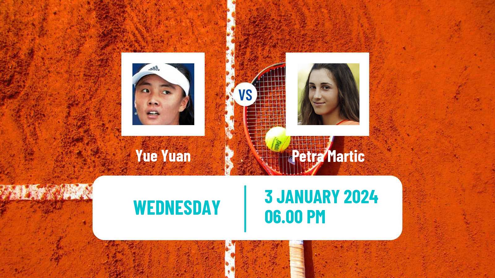 Tennis WTA Auckland Yue Yuan - Petra Martic