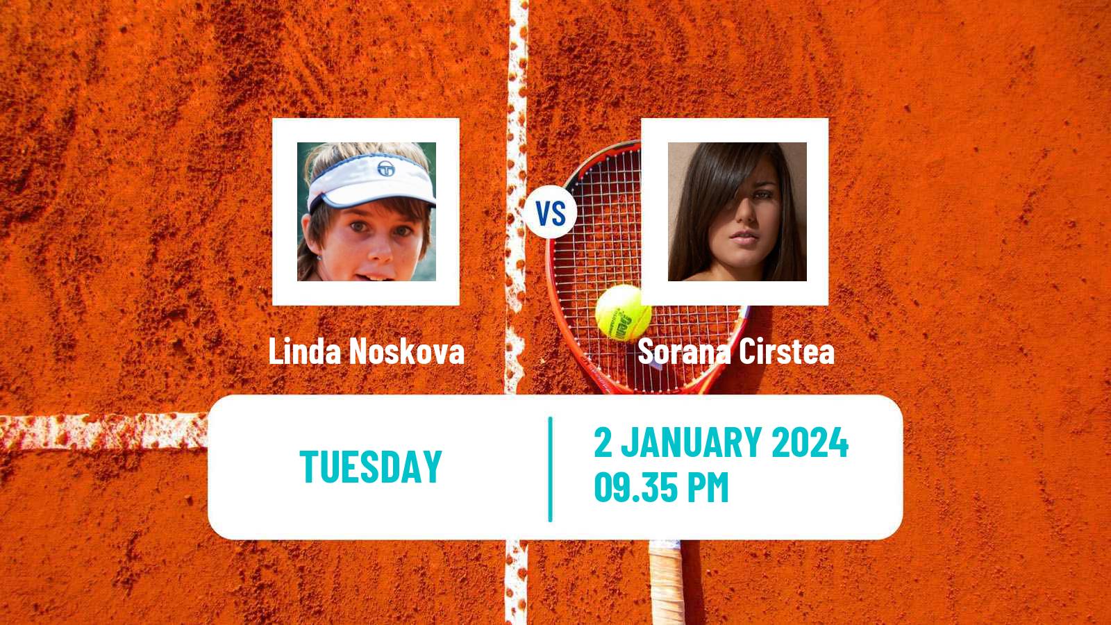 Tennis WTA Brisbane Linda Noskova - Sorana Cirstea