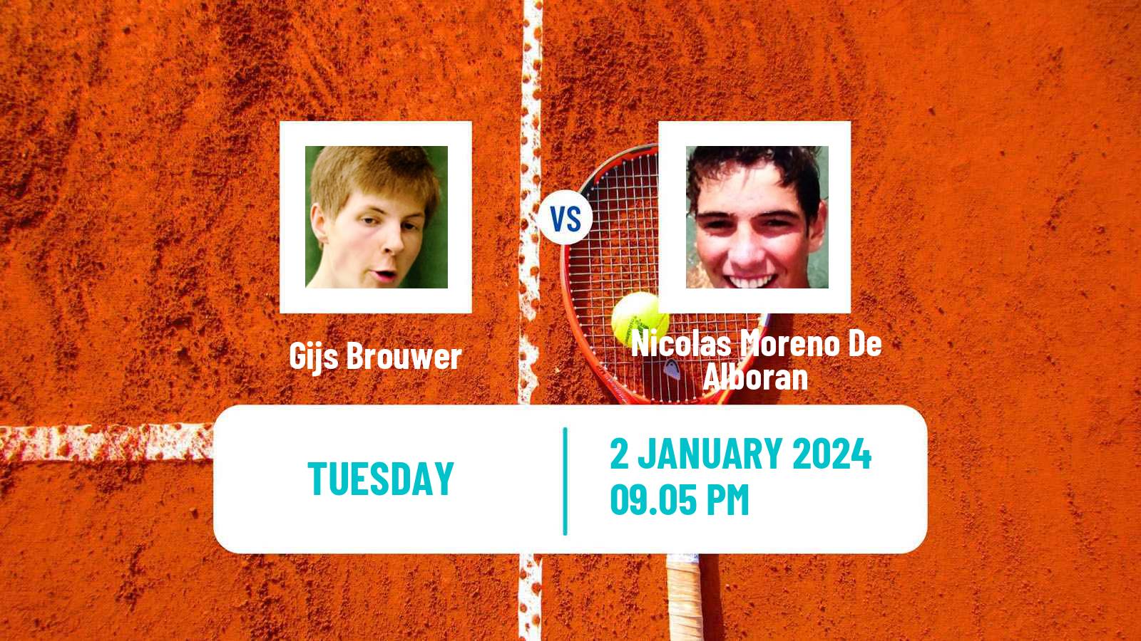 Tennis Noumea Challenger Men Gijs Brouwer - Nicolas Moreno De Alboran