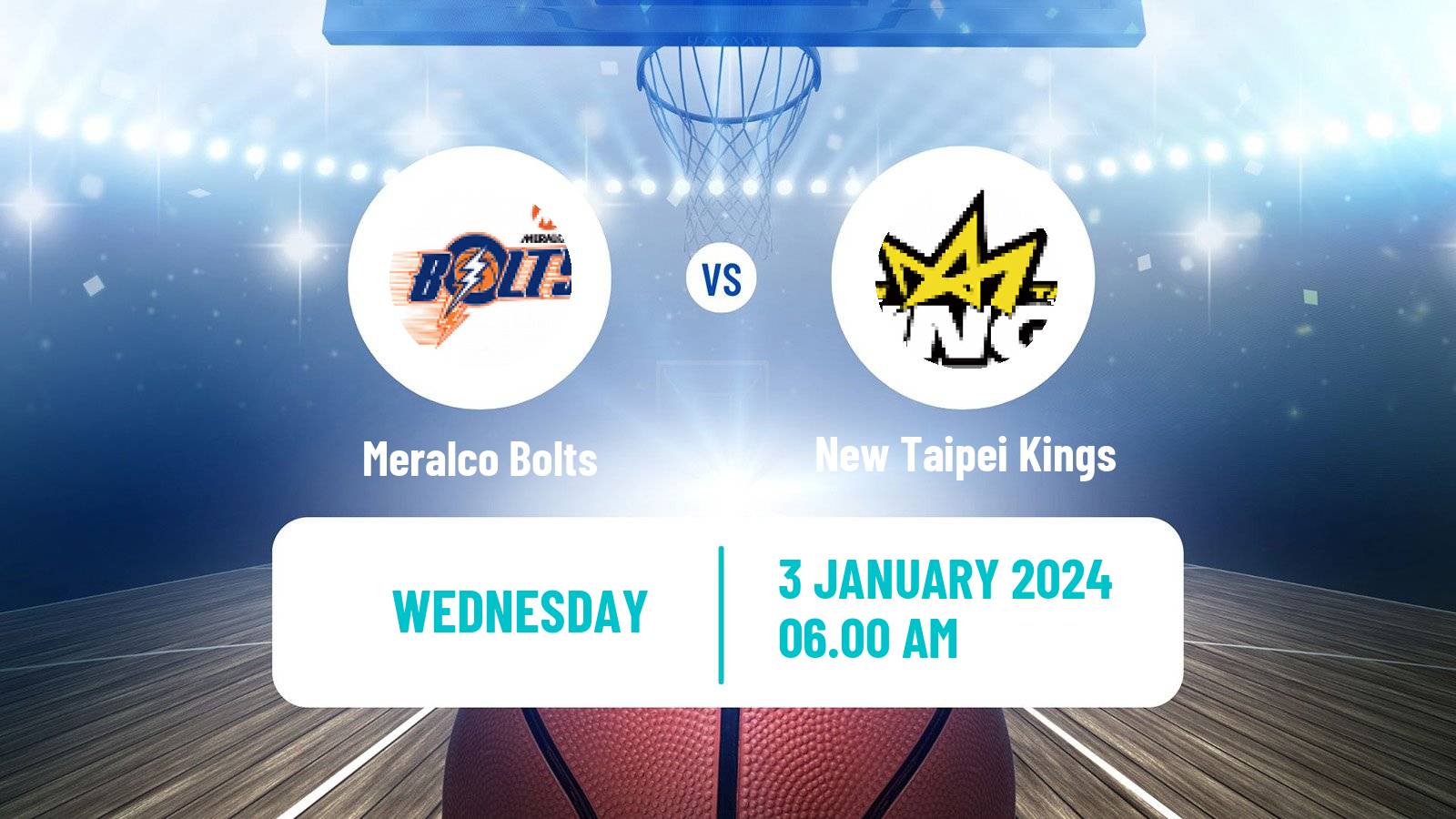 Basketball EASL Basketball Meralco Bolts - New Taipei Kings