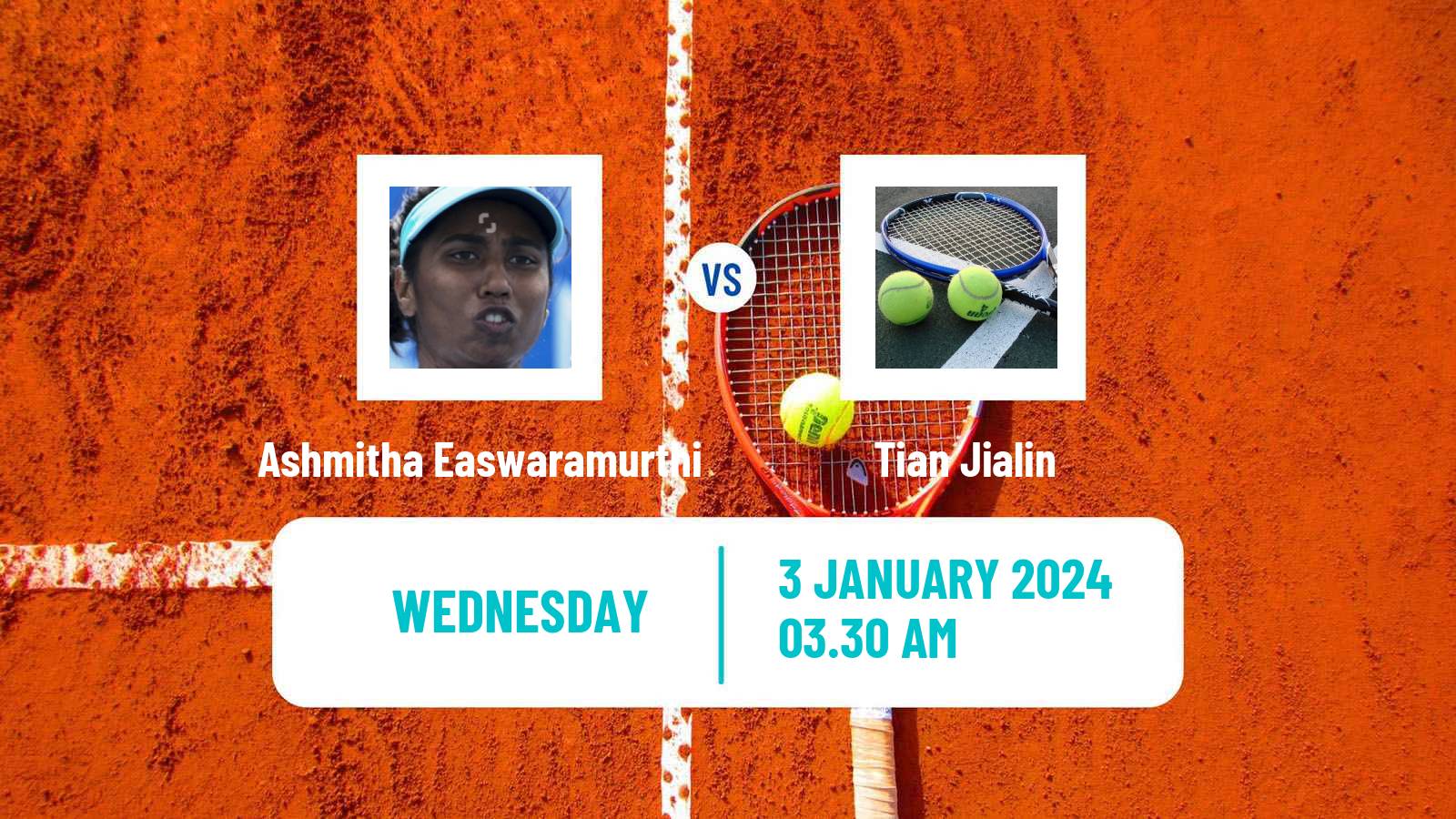 Tennis ITF W15 Monastir Women Ashmitha Easwaramurthi - Tian Jialin