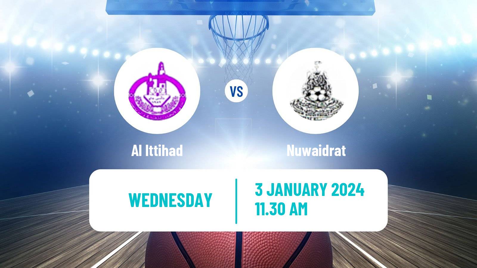 Basketball Bahraini Premier League Basketball Al Ittihad - Nuwaidrat