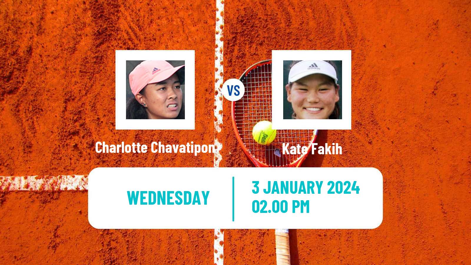 Tennis ITF W35 Arcadia Ca Women Charlotte Chavatipon - Kate Fakih