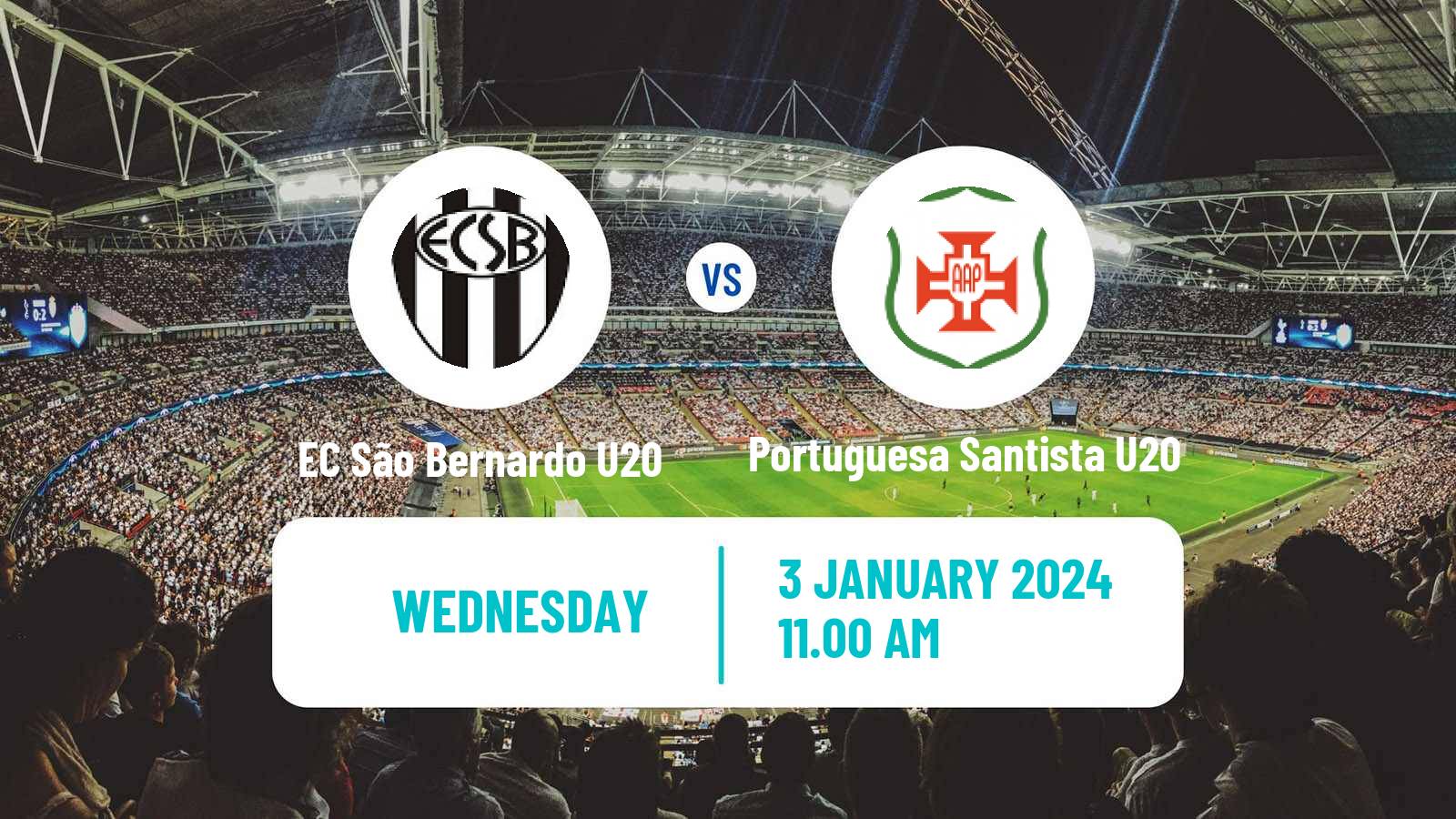 Soccer Brazilian Copa Sao Paulo de juniores EC São Bernardo U20 - Portuguesa Santista U20