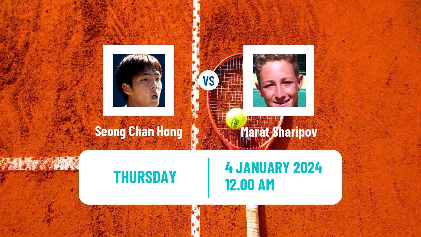 Tennis Nonthaburi Challenger Men Seong Chan Hong - Marat Sharipov