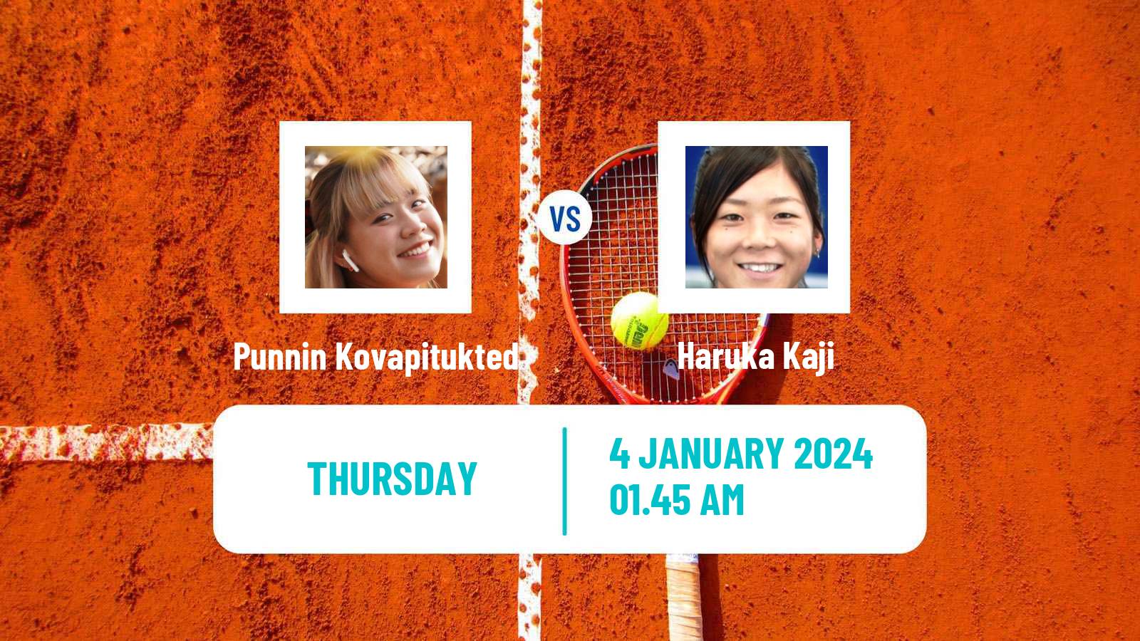 Tennis ITF W50 Nonthaburi Women Punnin Kovapitukted - Haruka Kaji