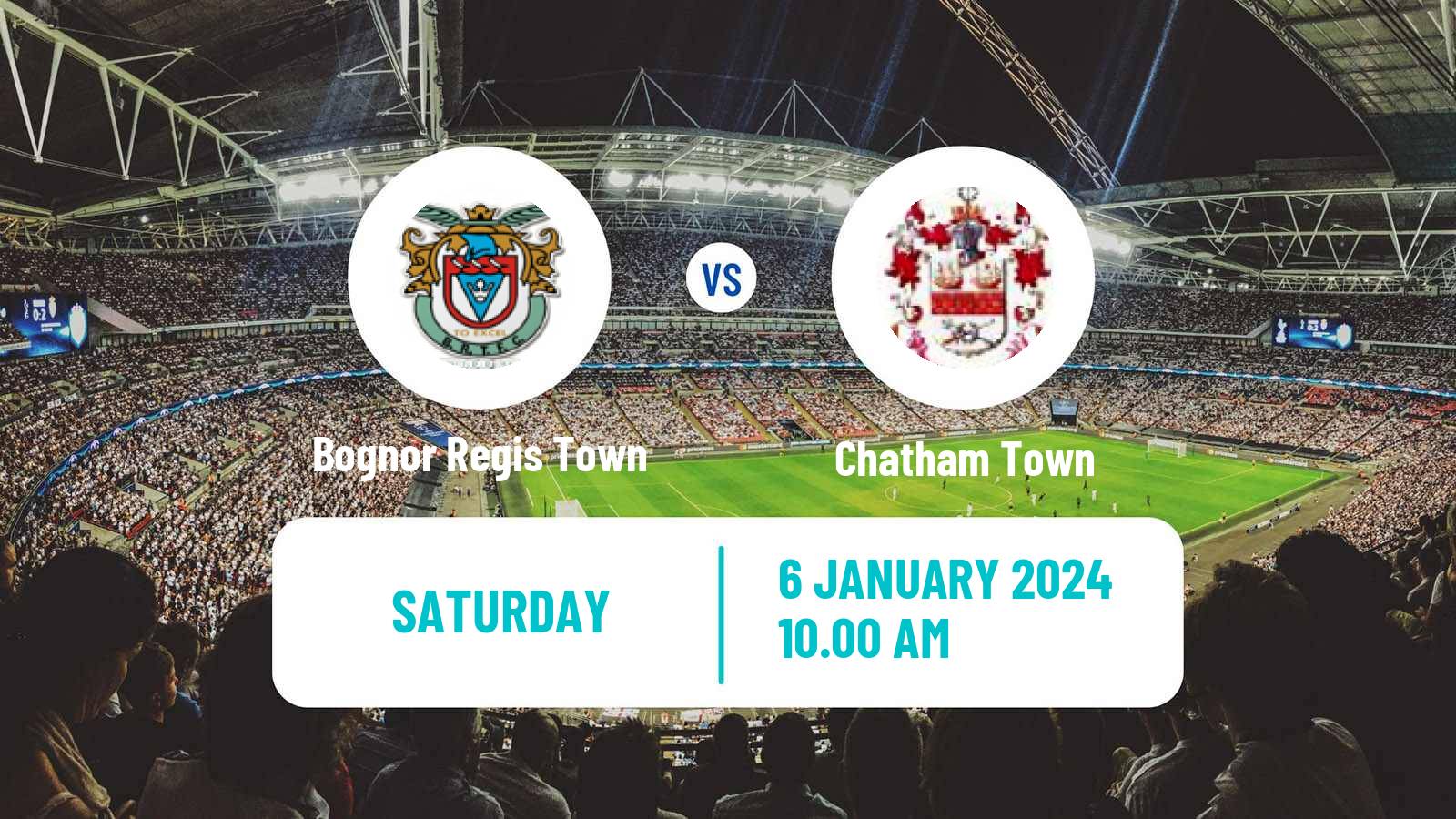 Soccer English Isthmian League Premier Division Bognor Regis Town - Chatham Town