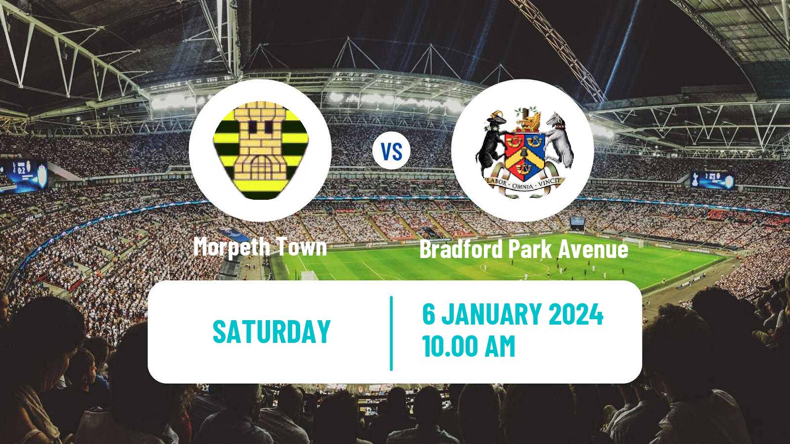 Soccer English NPL Premier Division Morpeth Town - Bradford Park Avenue