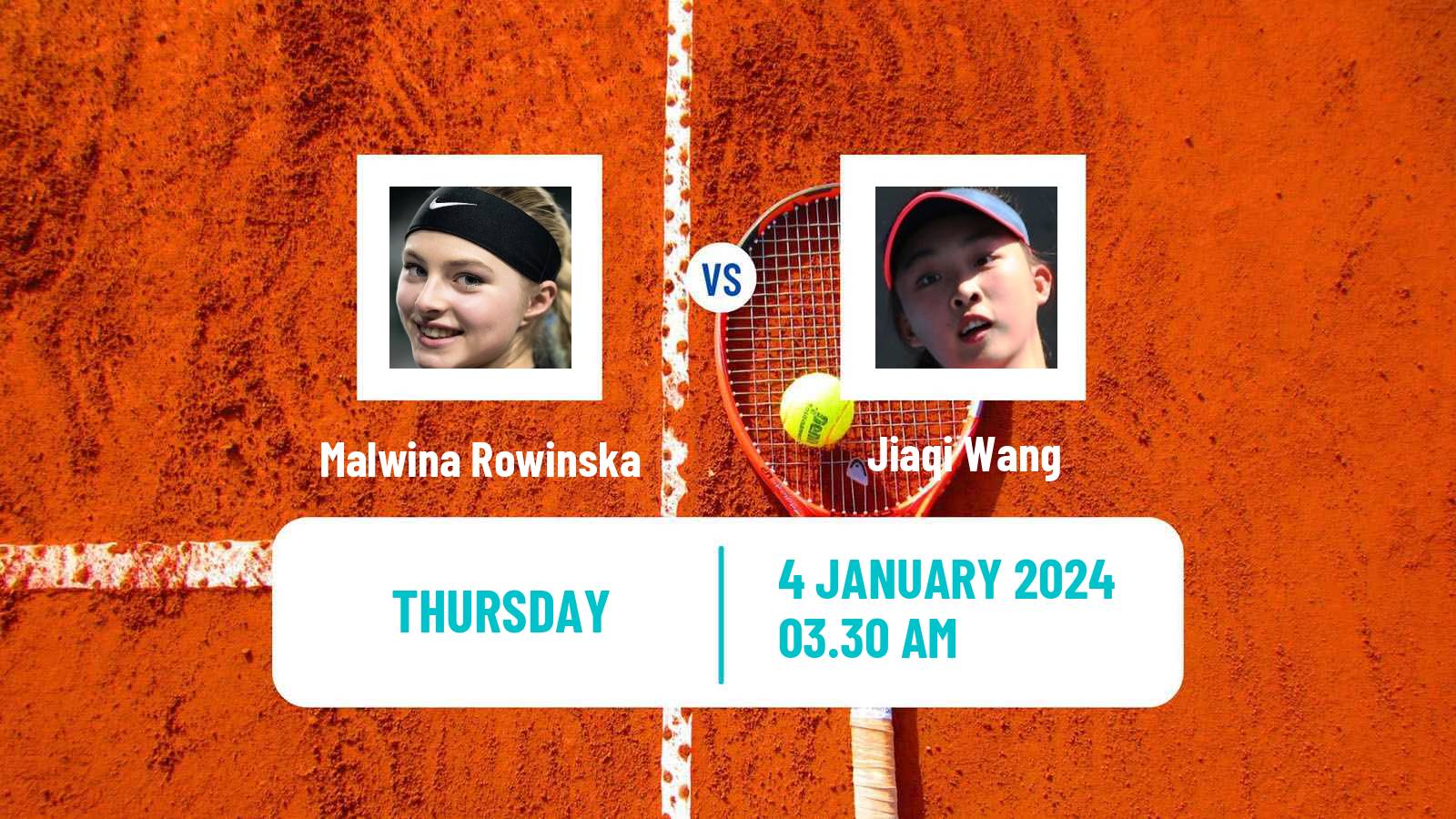 Tennis ITF W15 Monastir Women Malwina Rowinska - Jiaqi Wang