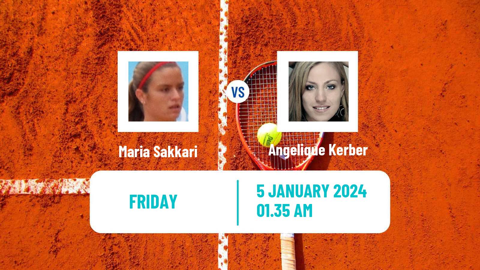 Tennis WTA United Cup Maria Sakkari - Angelique Kerber
