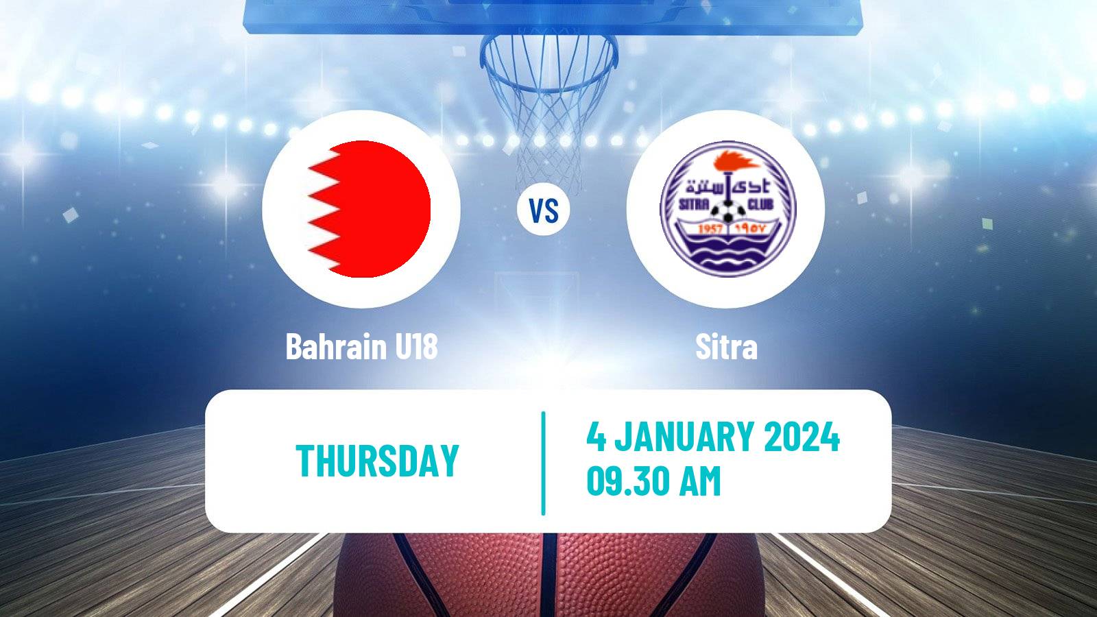 Basketball Bahraini Premier League Basketball Bahrain U18 - Sitra