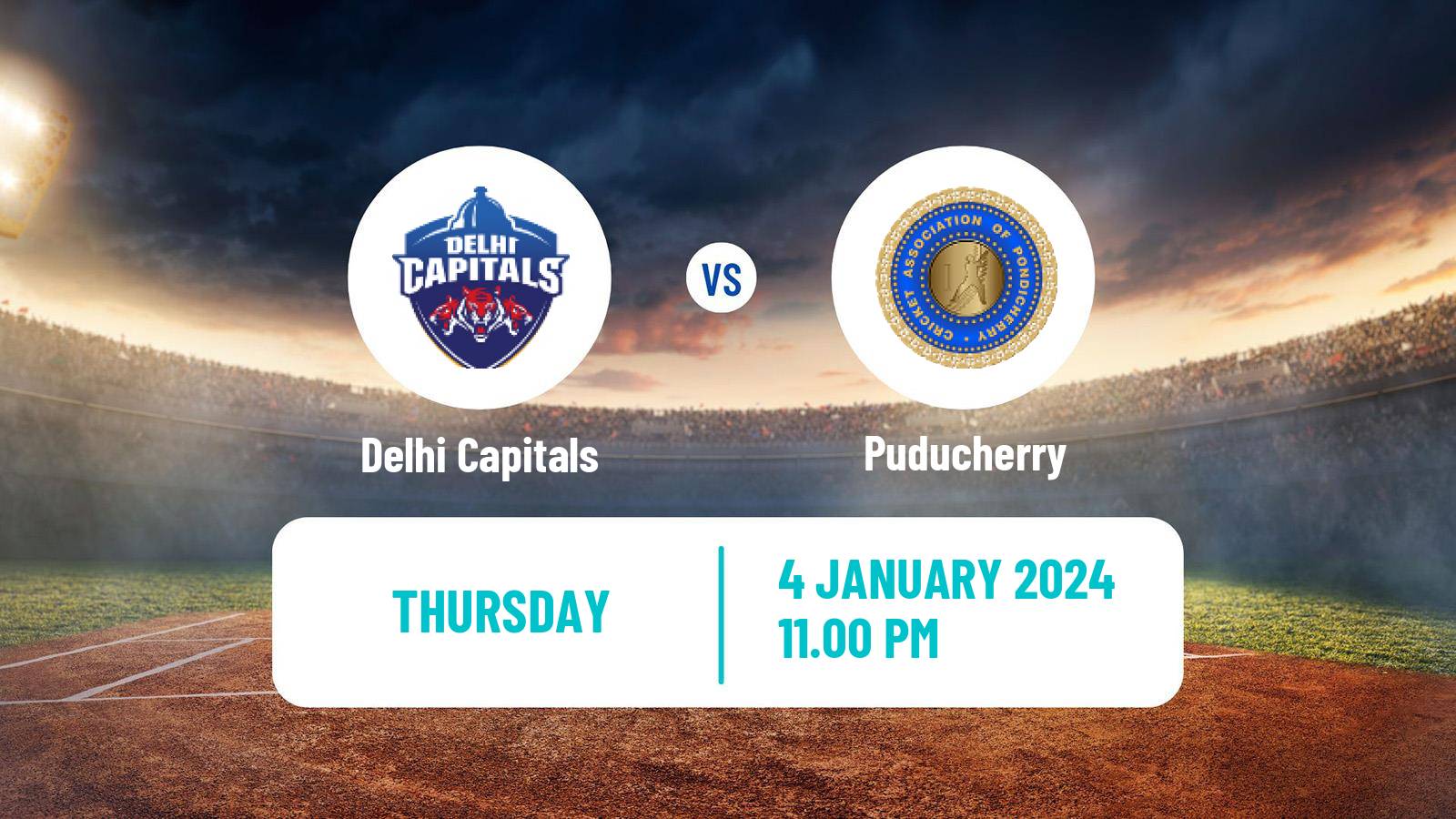 Cricket Ranji Trophy Delhi Capitals - Puducherry