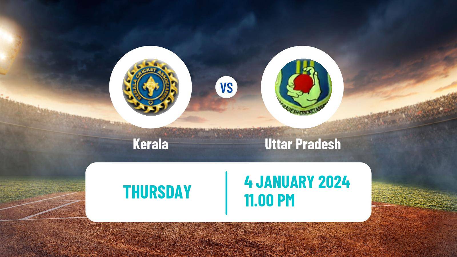 Cricket Ranji Trophy Kerala - Uttar Pradesh