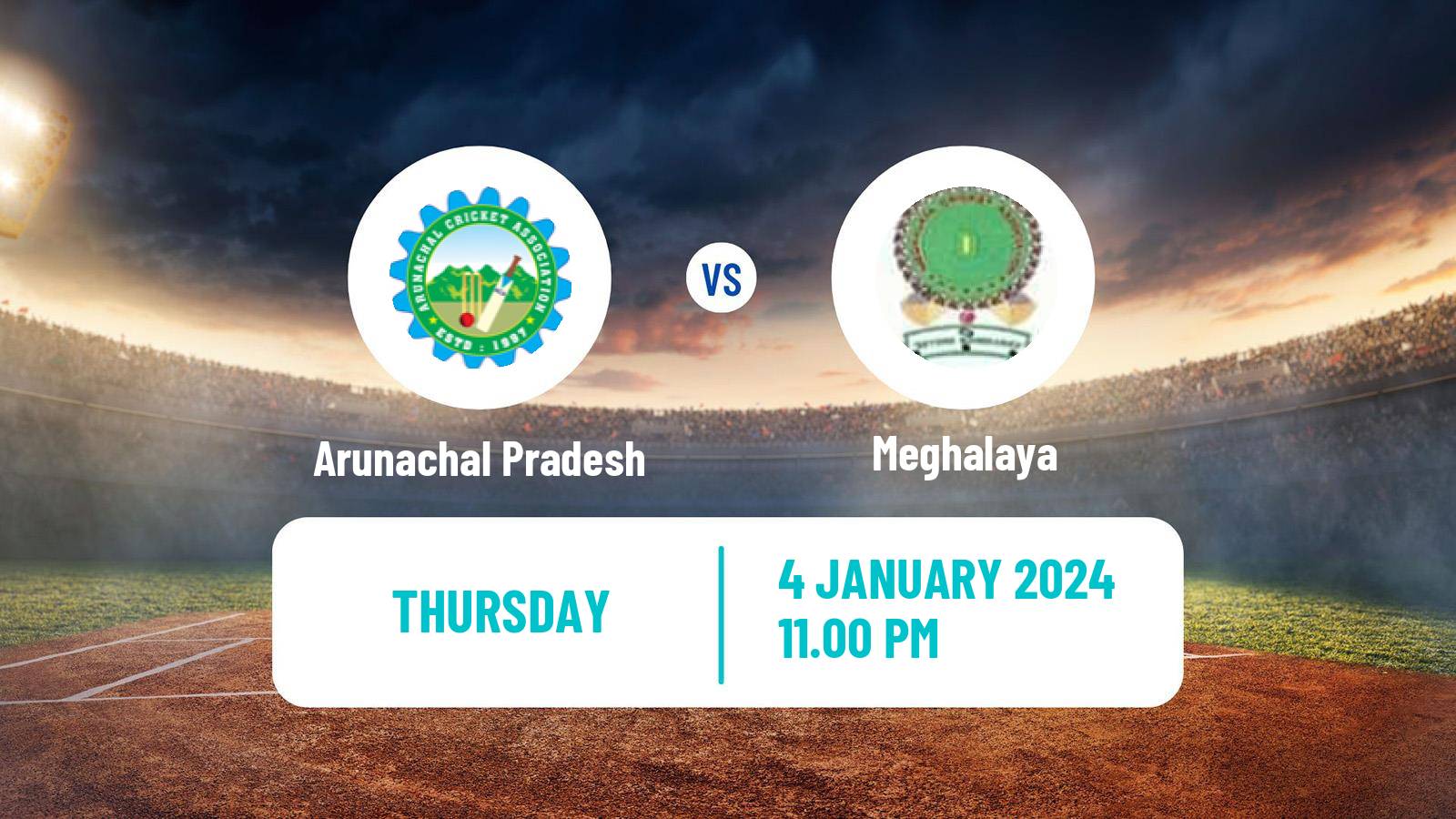 Cricket Ranji Trophy Arunachal Pradesh - Meghalaya
