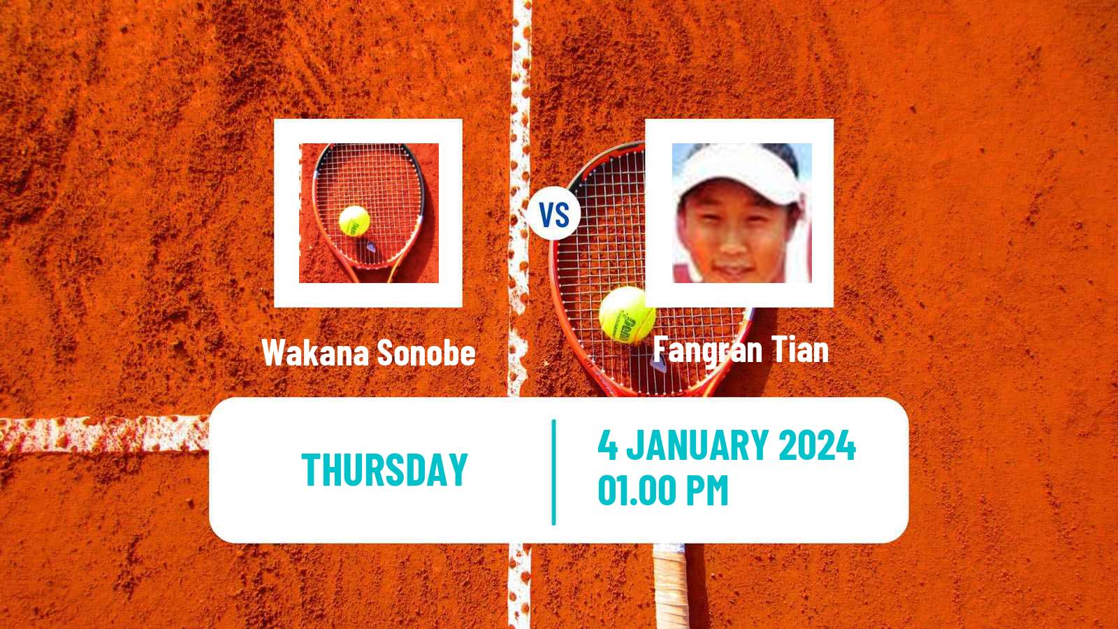 Tennis ITF W35 Arcadia Ca Women Wakana Sonobe - Fangran Tian