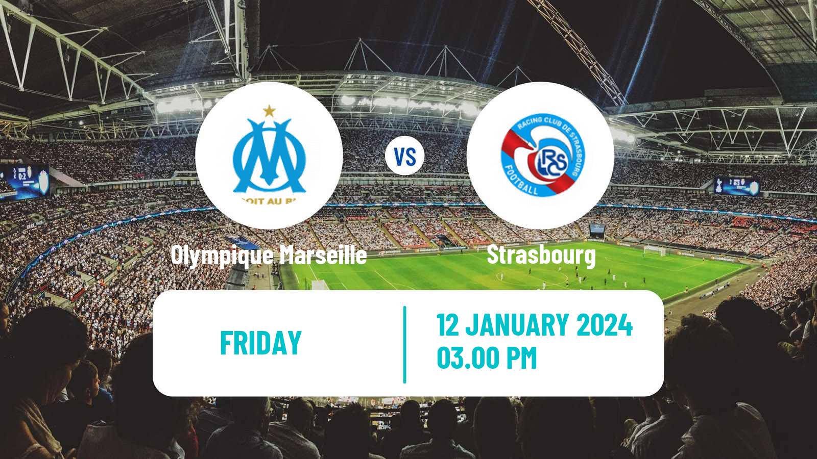 Soccer French Ligue 1 Olympique Marseille - Strasbourg