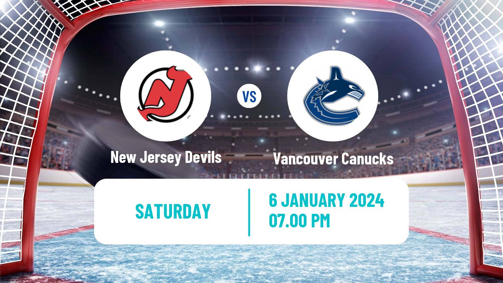 Hockey NHL New Jersey Devils - Vancouver Canucks