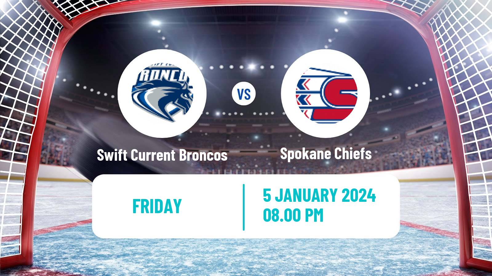 Hockey WHL Swift Current Broncos - Spokane Chiefs