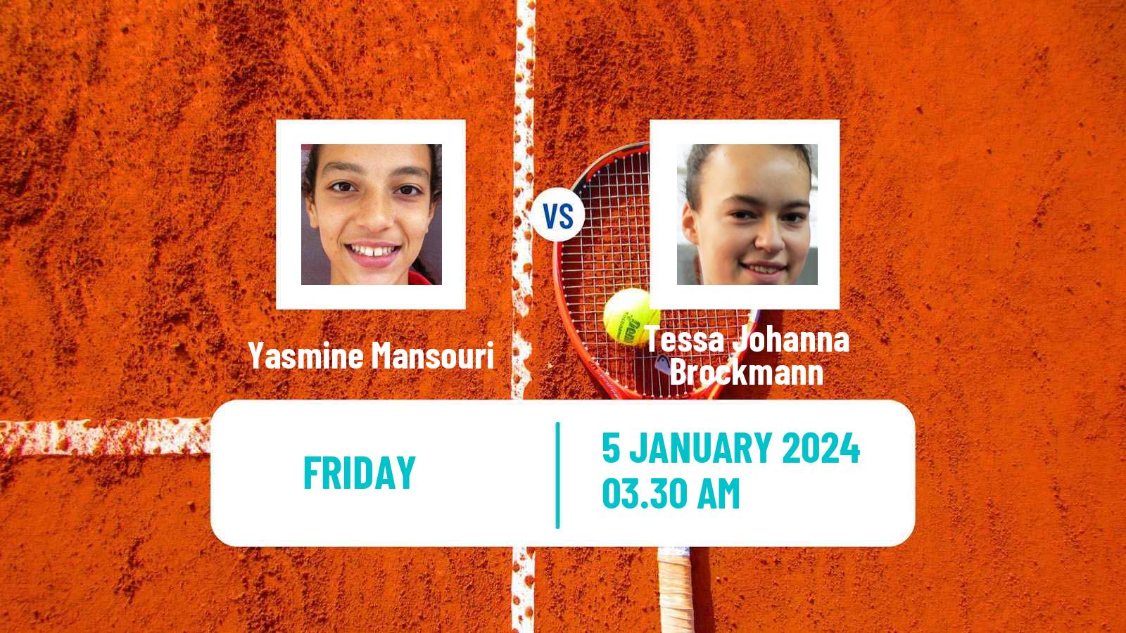 Tennis ITF W15 Monastir Women Yasmine Mansouri - Tessa Johanna Brockmann